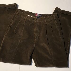 RL Chaps Ralph‎ Lauren StraightSize 36/32 Brown cuffed-corduroy vintage pleat